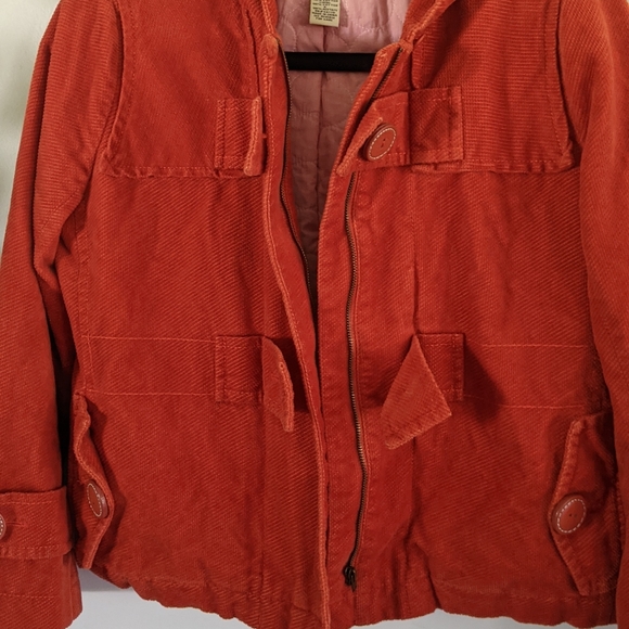 Anthro Elevenses Cropped Corduroy Lightweight Spring Jacket Coat - Picture 7 of 8
